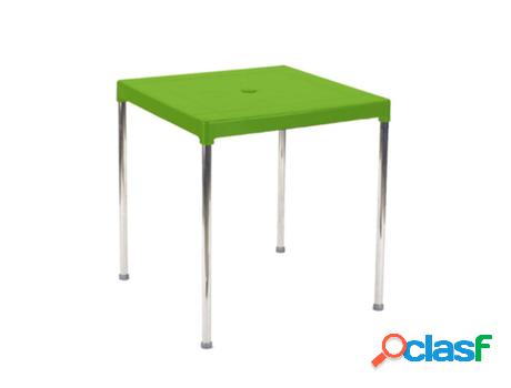 Mesa apilable 70x70 cm aluminio verde 4026/5