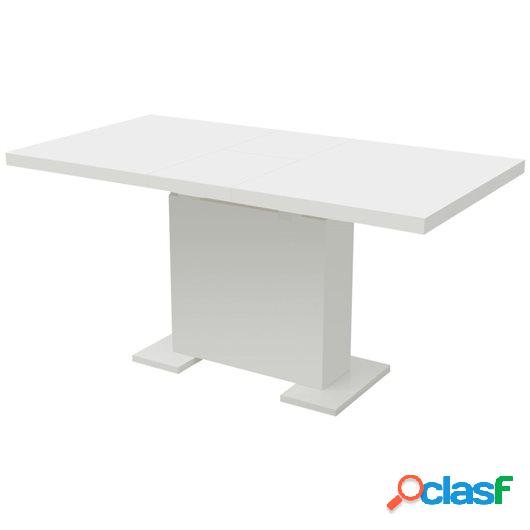 Mesa de comedor extensible blanco brillante