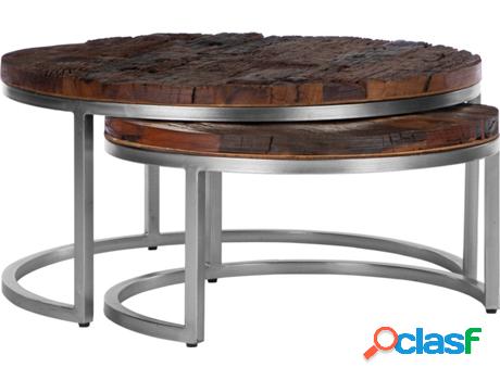 Mesas de Centro WOMO-DESIGN Surabaya Madera Marrón (2 Un -