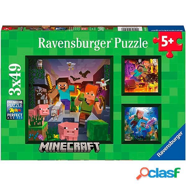 Minecraft Puzzle Infantil 3x49p