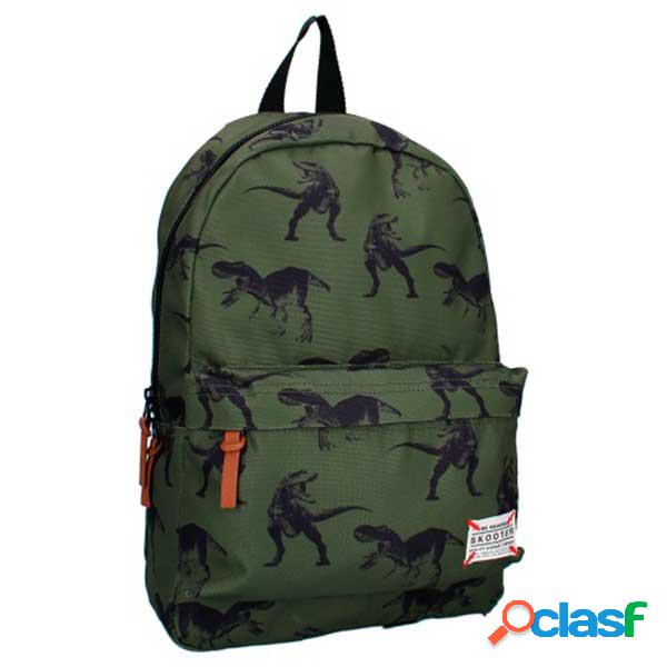 Mochila Skooter Verde Dinosaurios 35cm