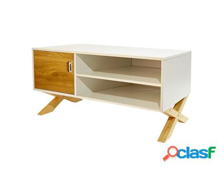 Mueble de TV FORNOR Milo (110x35x52 cm - Madera - Blanco)