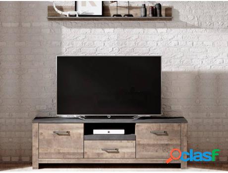 Mueble de TV VENTA-UNICA Saboni (Gris - Beis - Madera - 51.2