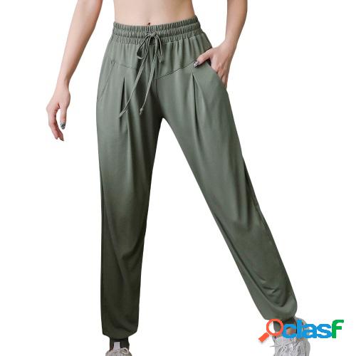 Mujer Pantalones deportivos de secado rápido con bolsillos