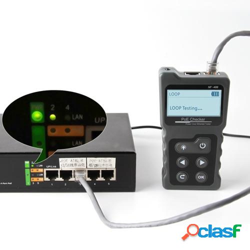 Multi-functional LCD Network Cable Tester PoE Checker Inline
