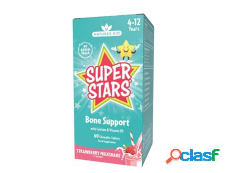Natures Aid Super Stars Bone Support 4-12 Years Strawberry