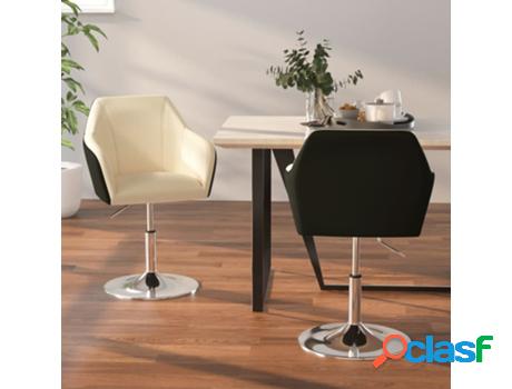 Pack 2 Sillas de Comedor VIDAXL Beige Cuero artificial