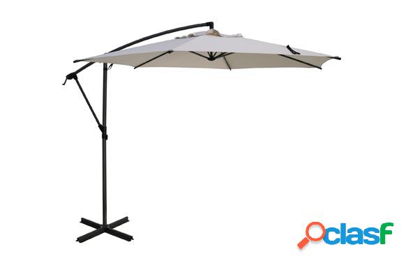 Parasol de acero excéntrico en color Arena Malta 300cm