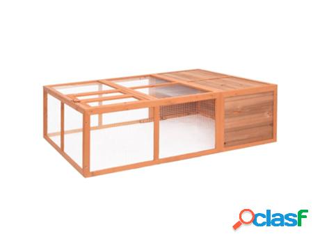 Parque para Conejos y Roedores VIDAXL (Marrón - Madera -
