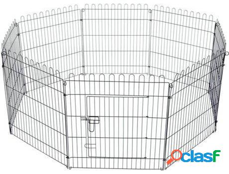 Parque para Perros PAWHUT (Negro - 71x61cm - Metal)