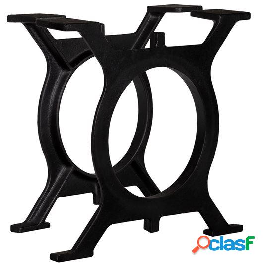 Patas de mesa de comedor en O hierro fundido 2 unidades