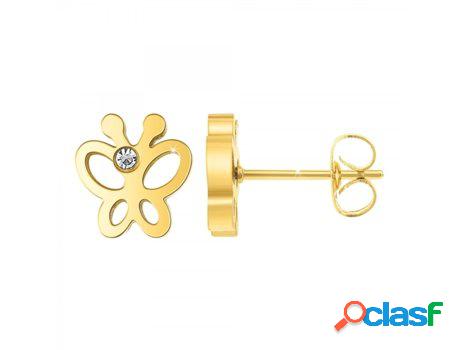 Pendientes SC_CRYSTAL Cristales (Acero - Dorado - 9mm x 8mm)
