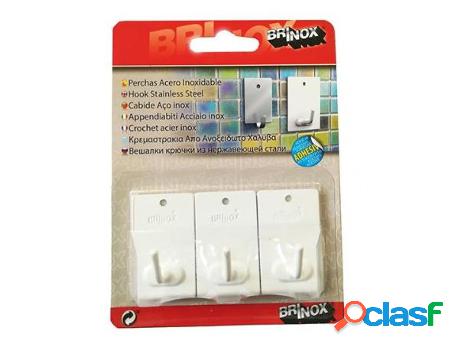 Percha mediana adhesiva blanca blist-3