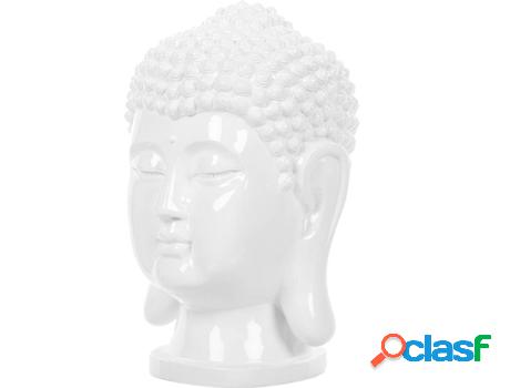 Pieza Decorativa Figura Buddha (Blanco - Poliresina