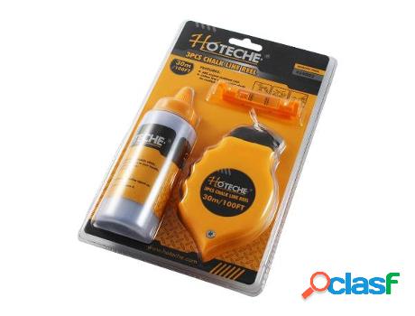 Plomada 30 mt+ nivel+ bote colorante kit 3