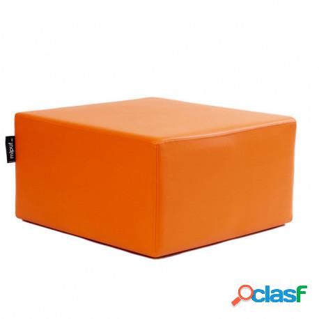 Puff Cuadrado Cube 75x75 - Polipiel Naranja