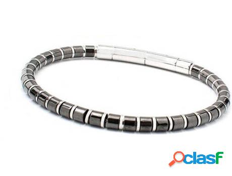 Pulsera BOBROFF Gris (Acero Inoxidable - 22 cm)