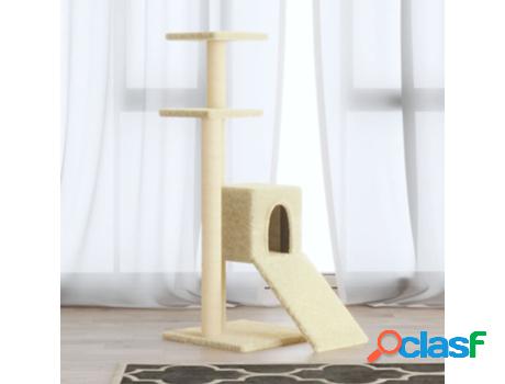 Rascador para Gatos VIDAXL con Poste de Sisal (Beige -