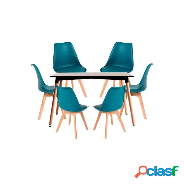RegalosMiguel - Conjunto Mesa Tower Rectangular 120 x 80 cm