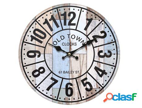 Reloj Gris de MDF 34*4*34cm