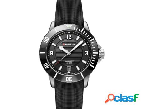 Reloj WENGER Mujer (Silicona - Negro)