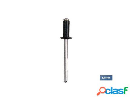 Remache aluminio normal negro 4x12mm caja 1000 unid.