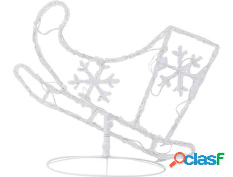 Reno de Navidad VIDAXL (Acrílico - Blanco cálido -