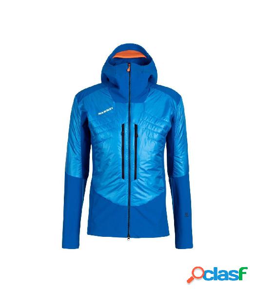 SOFT SHELL MAMMUT CON CAPUCHA EISFELD SO HYBRID HOMBRE AZUL