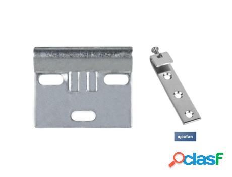 Set colgador de armario zincado 60 mm caja 40 unid.