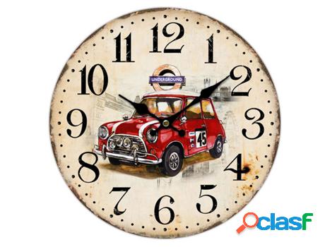 Signes Grimalt - Reloj Pared Mini Rojo de Mdf | Reloj Reloj