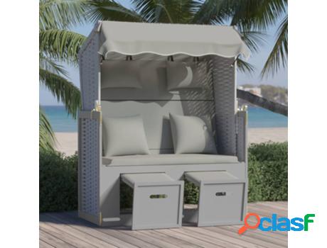 Silla VIDAXL Strandkorb con cojines