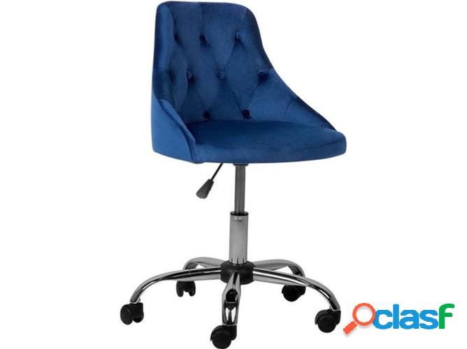 Silla de Escritorio Operativa BELIANI Parrish Azul veludo