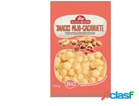 Snacks de Mijo y Cacahuete Bio NATURSOY (120 g)