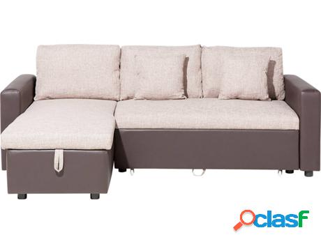 Sofá Cama Tampere (Marrón - Poliéster -147x226x70 cm)