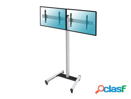 Soporte de suelo con ruedas para 2 TV 50"-55", Altura 240 cm