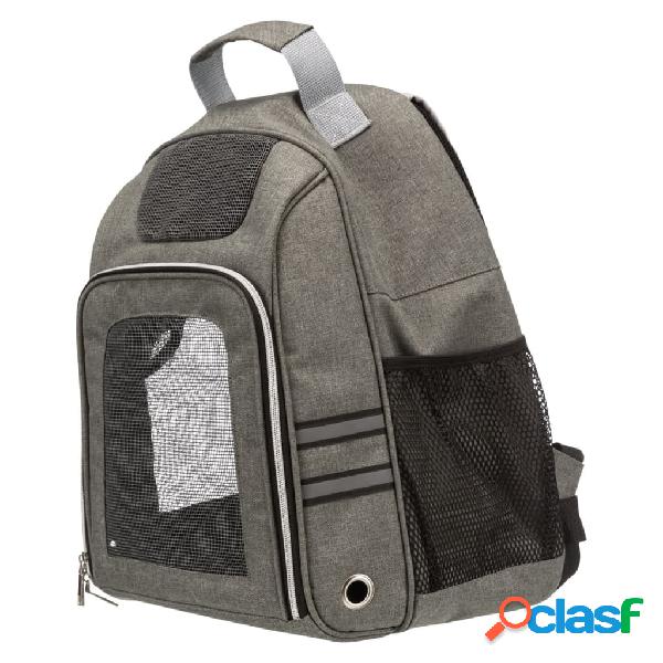 TRIXIE Mochila portamascotas Dan gris 34x44x26 cm