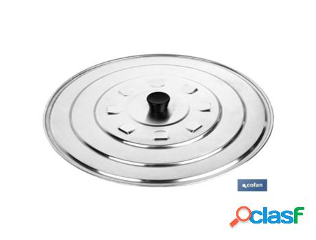 Tapa c/desvapo modelo argán aluminio 24cm caja 12 unid.