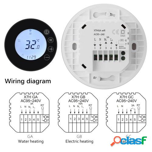 Tuya WiFi pantalla LCD termostato inteligente controlador de