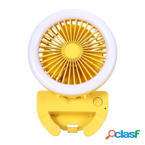 Ventilador de mano con LED Mini ventilador plegable