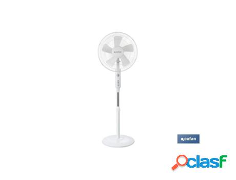Ventilador modelo ábrego 5 palas temporizador 55w blanco