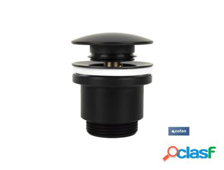 Válvula click-clack negra con tapón grande ø63 mm