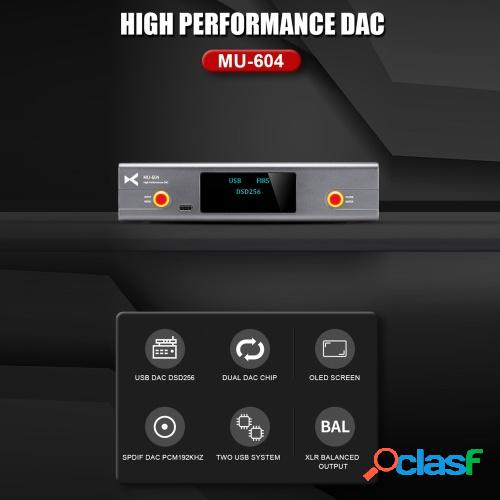 XDuoo MU-604 de alto rendimiento DAC decodificación de