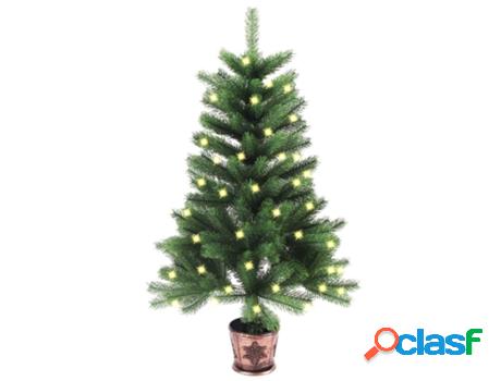Árbol de Navidad VIDAXL con Luces LED (Verde - 55x65 cm)