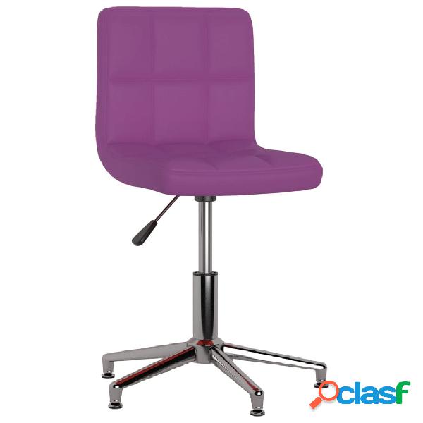 vidaXL 3087662 Swivel Dining Chair Purple Faux Leather