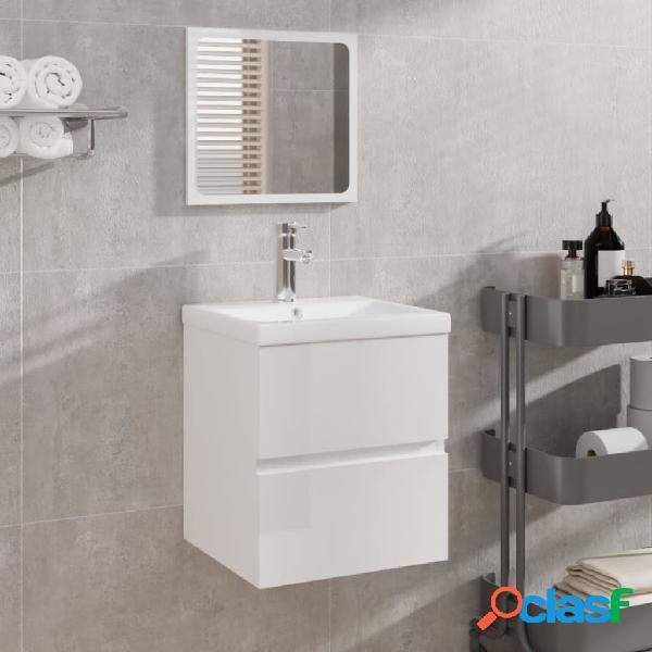 vidaXL Armario de baño con espejo madera contrachapada