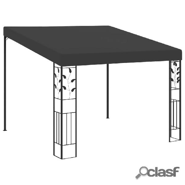 vidaXL Cenador con montaje en la pared antracita 3x3x2,5 m