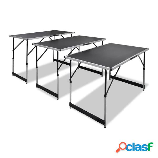 vidaXL Mesas de empapelar plegables de altura ajustable 3