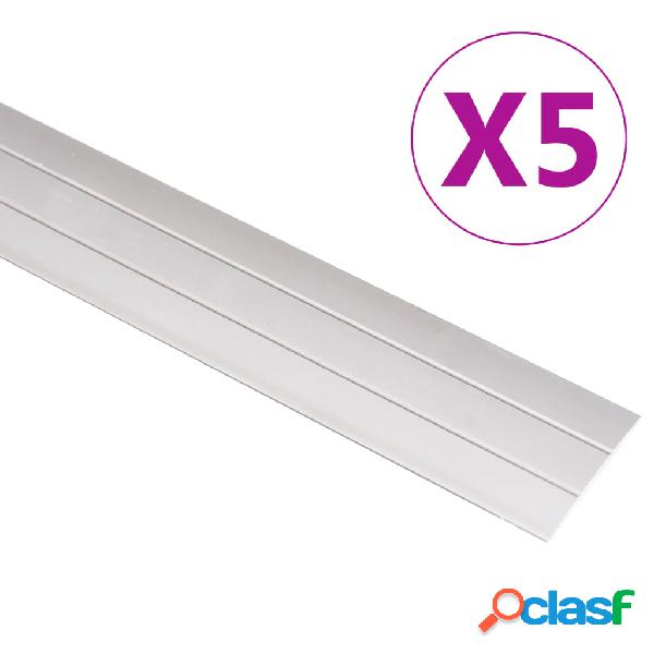 vidaXL Perfiles de suelo 5 unidades aluminio dorado 134 cm