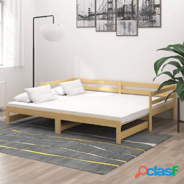 vidaXL Sofá cama extraíble madera maciza de pino