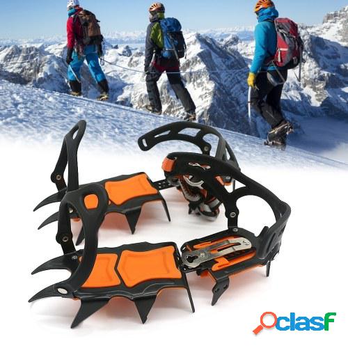 12 dientes crampones de hielo invierno botas de nieve